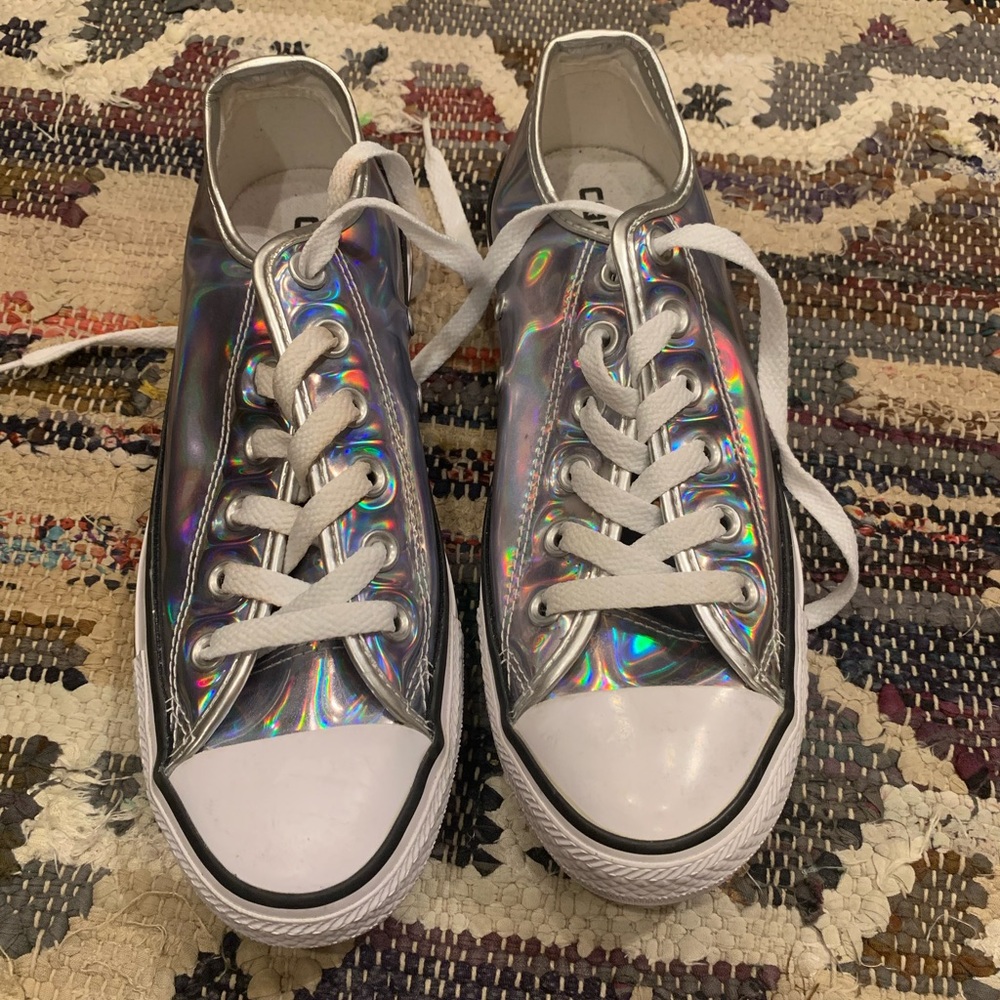 BNWOB Holographic Converse Chuck Taylors - Size 8